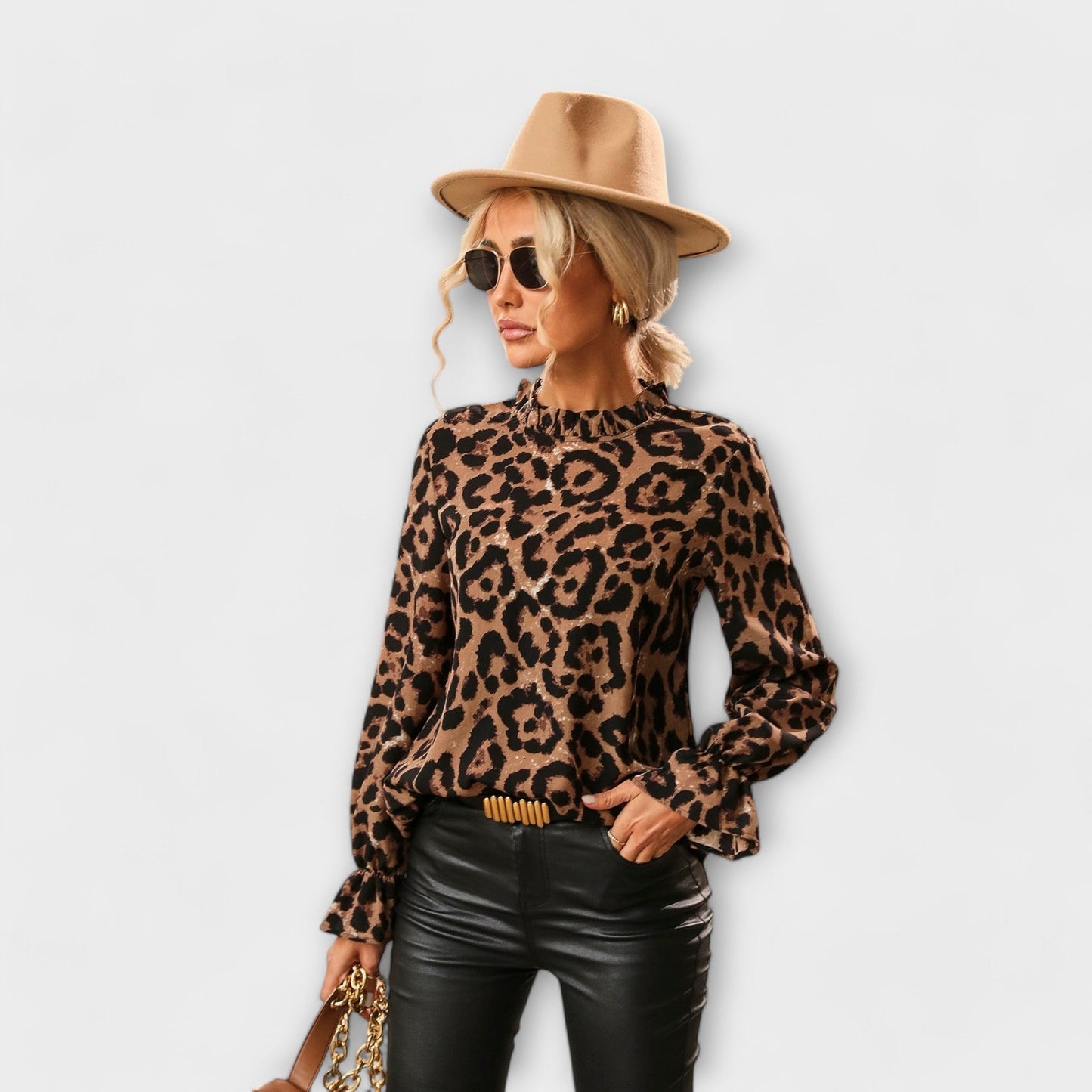 Kayla – Leopardmønstret bluse