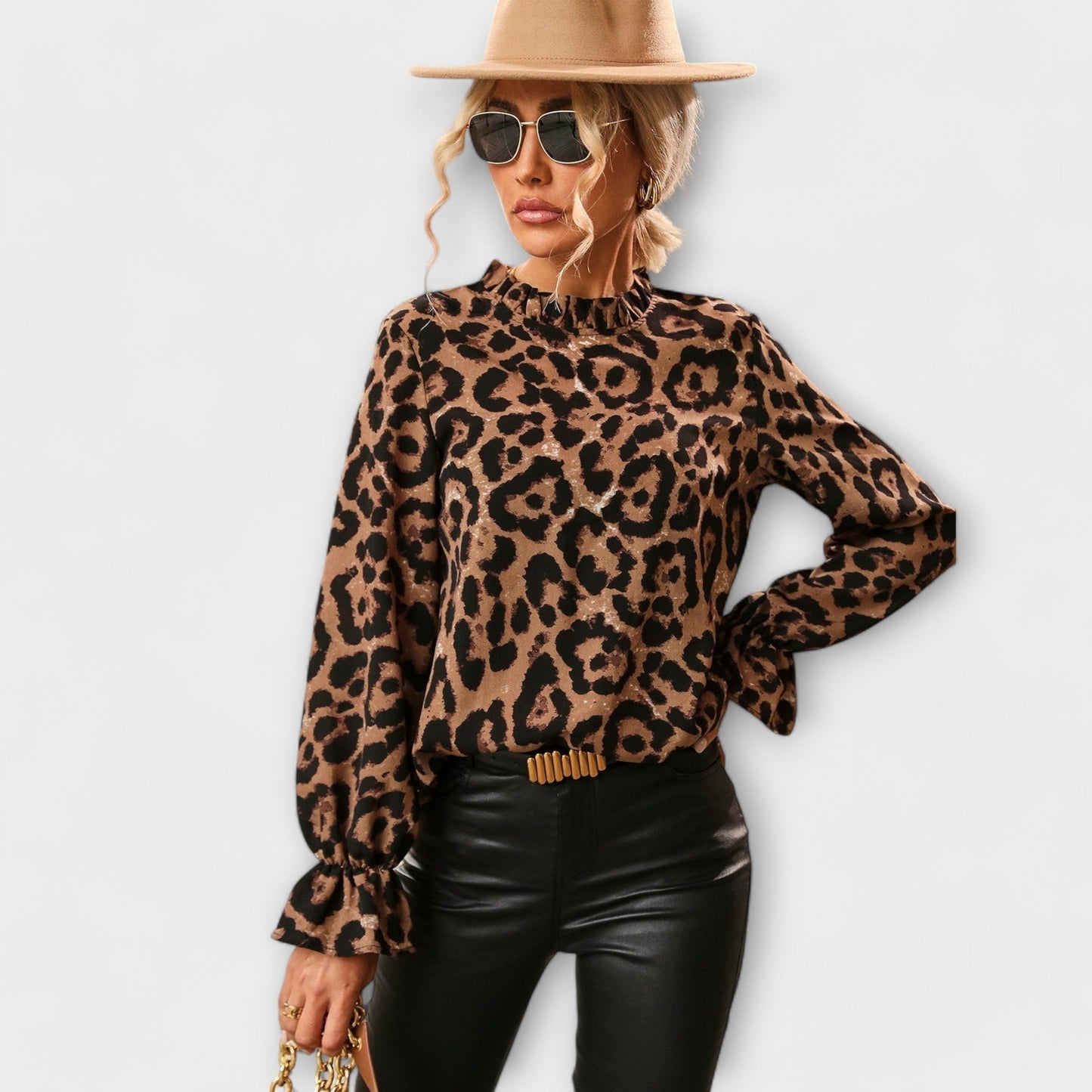 Kayla – Leopardmønstret bluse