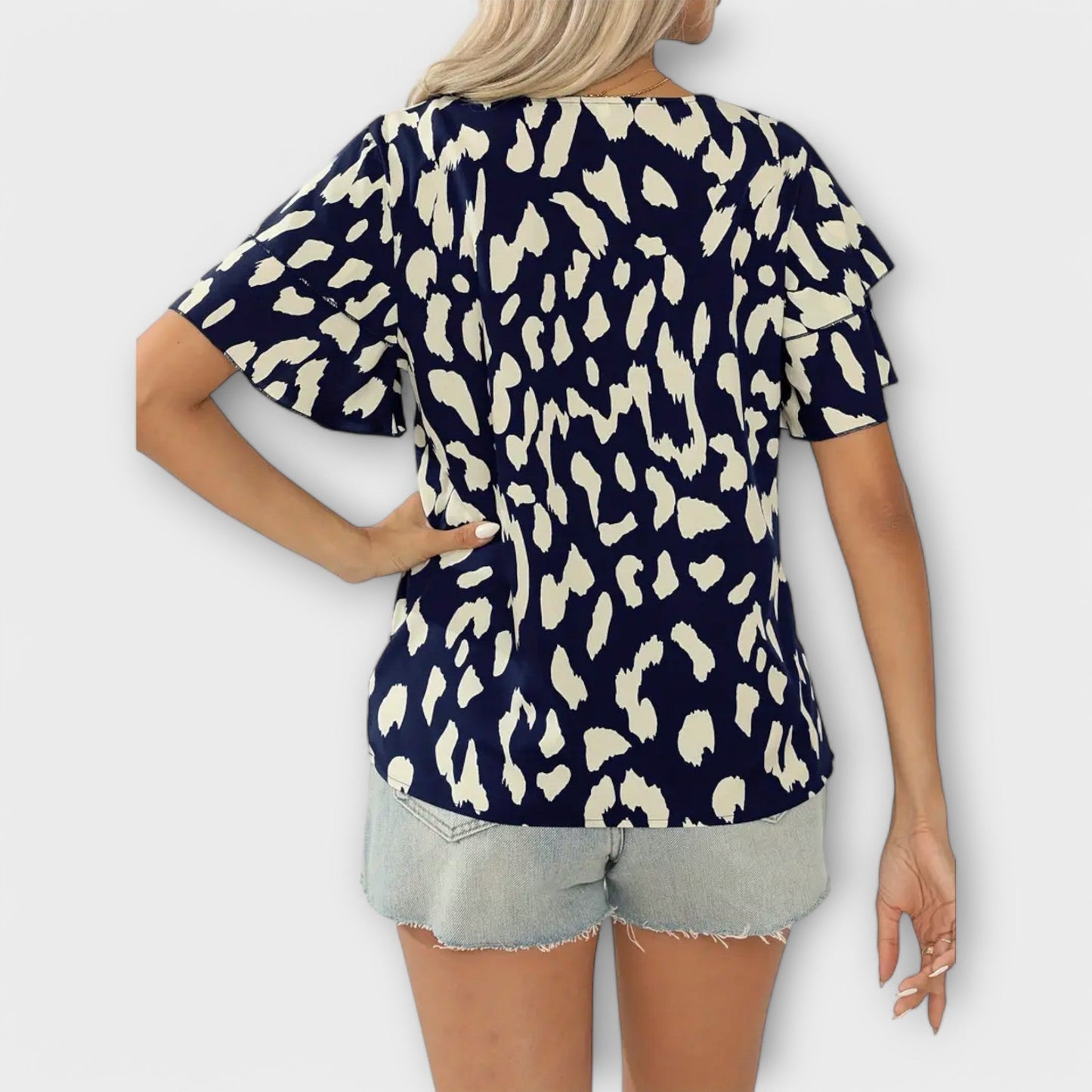 Evelyn – Afslappet bluse med rund hals