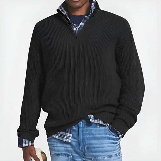 Axel | Sweater med kvart lynlås