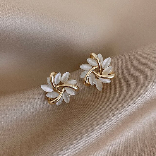 Luxury White Opal Øreringe